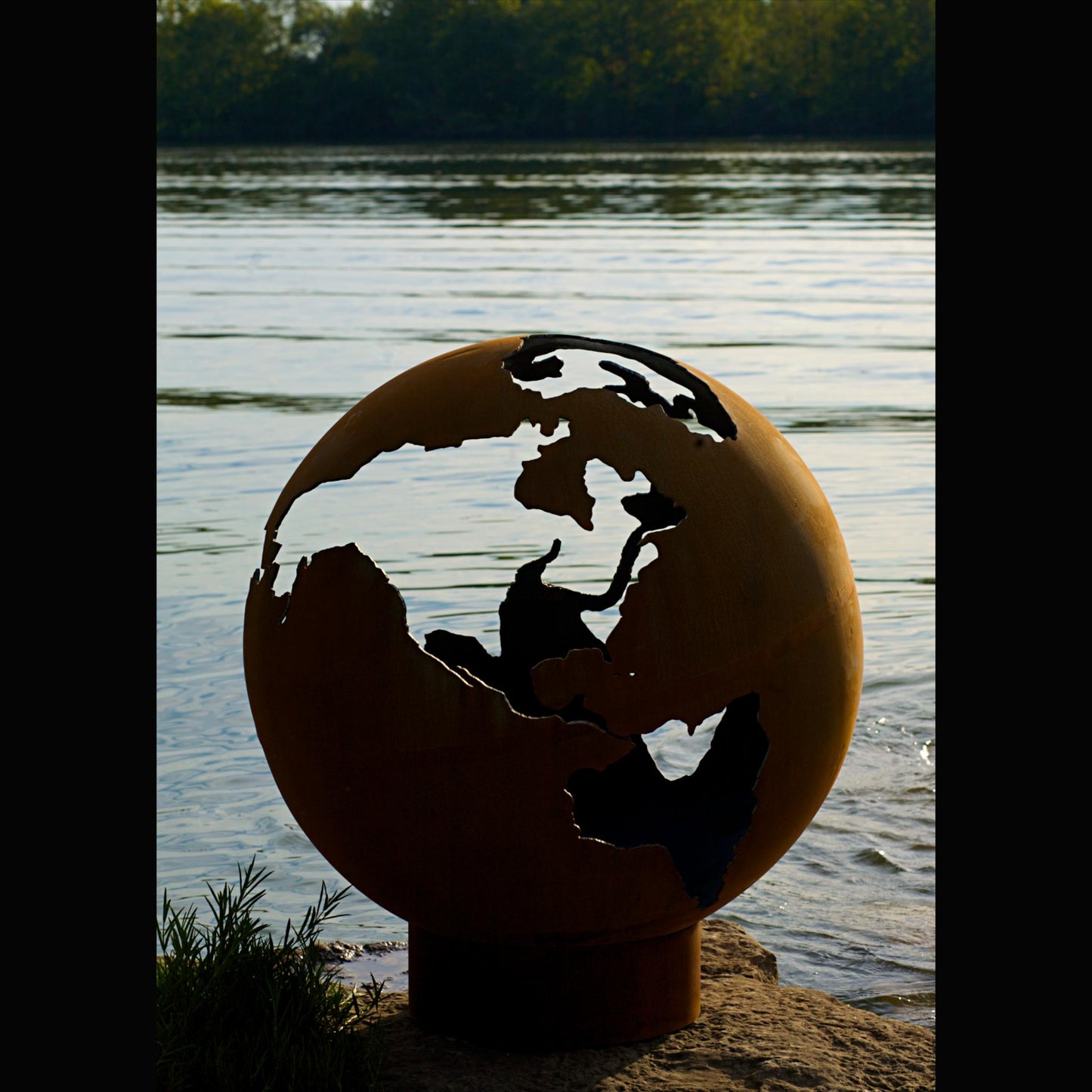 Fire Pit Art Third Rock Steel Wood Burning Fire Pit