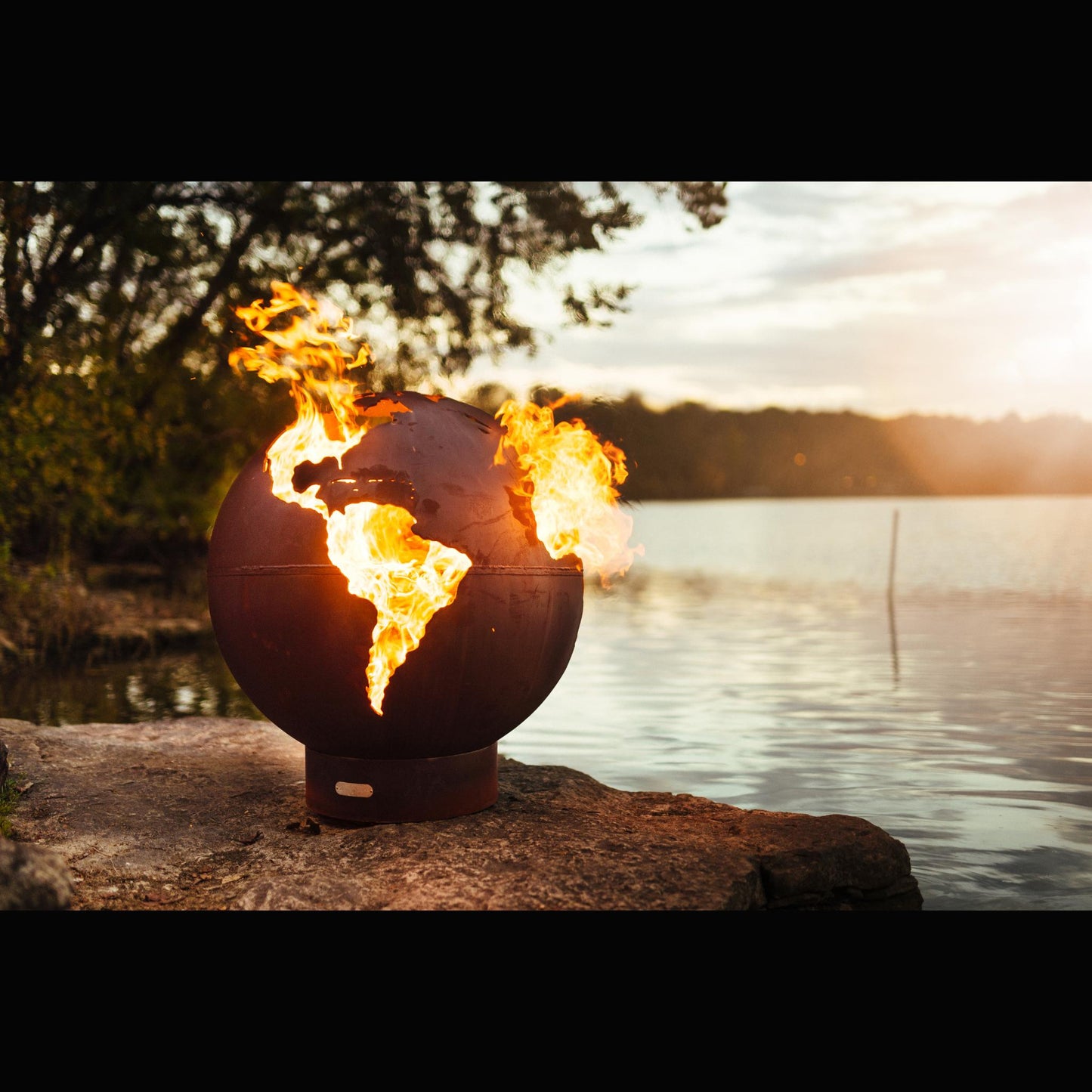 Fire Pit Art Third Rock Steel Wood Burning Fire Pit