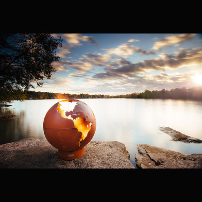 Fire Pit Art Third Rock Steel Wood Burning Fire Pit