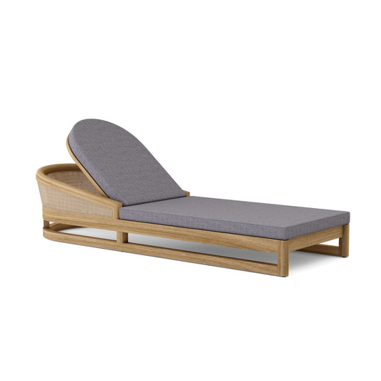Anderson Teak Catania Chaise Sun Lounger with Cast Slate Cushion