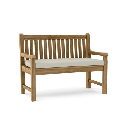 Anderson Teak Classic 2 Seater Bench with Canvas Natural Cushion