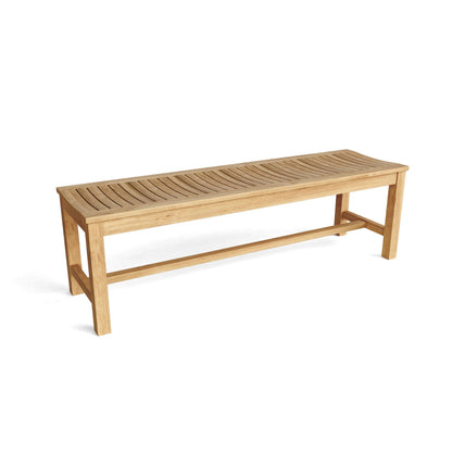 Anderson Teak Casablanca 3-Seater Backless Bench with Canvas Natural Cushion