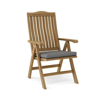 Anderson Teak Katana 5-Position Reclining Folding Armchair with Cast Slate Cushion