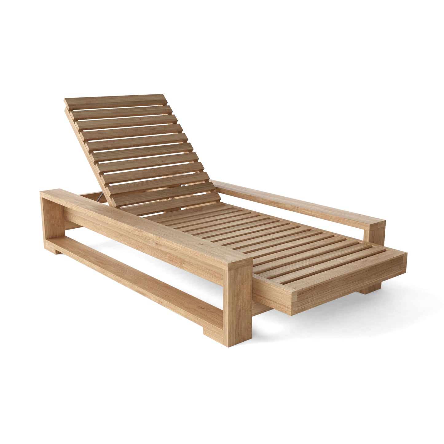 Anderson Teak Capistrano Sun Lounger with Canvas Natural Cushion