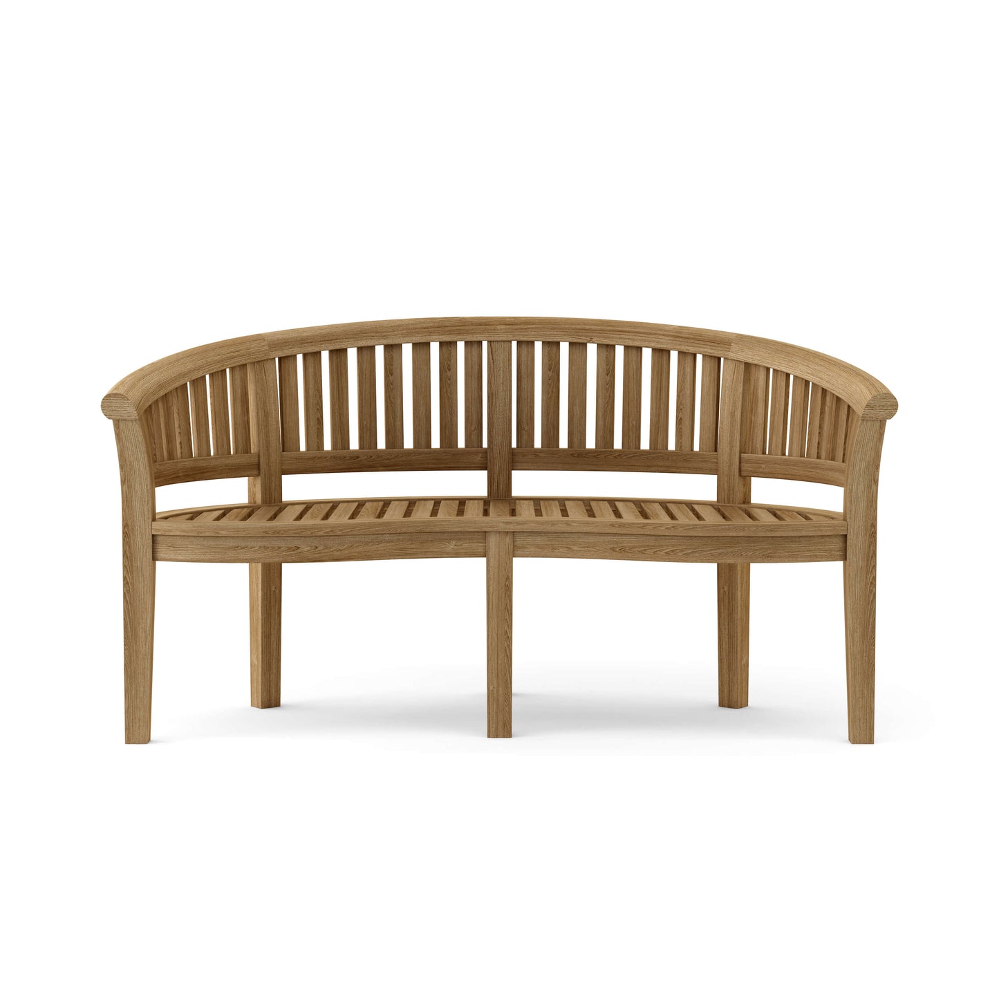 Anderson Teak Curved 3 Seater Extra Thick Bench with Cast Slate Cushion