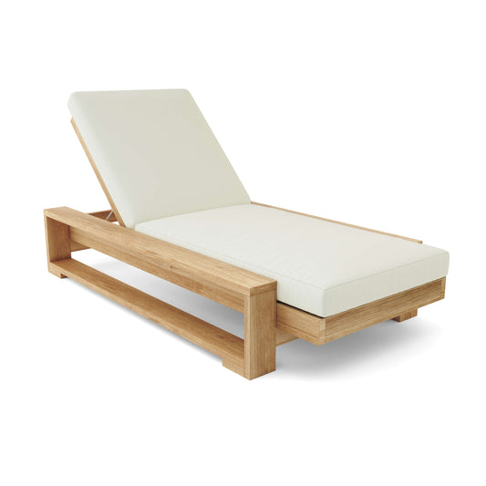 Anderson Teak Capistrano Sun Lounger with Canvas Natural Cushion