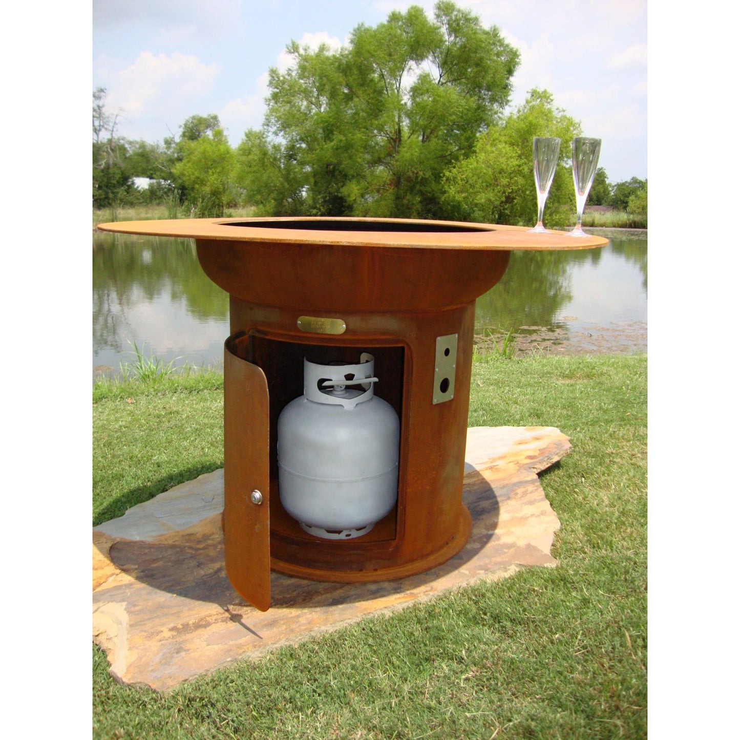 Fire Pit Art Saturn Propane Electronic Ignition Fire Pit