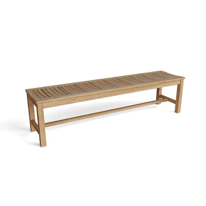 Anderson Teak Casablanca 4-Seater Backless Bench with Cast Slate Cushion
