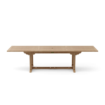Anderson Teak Bahama Sahara 9-Piece 10' Rectangular Dining Set with Cast Slate Cushions